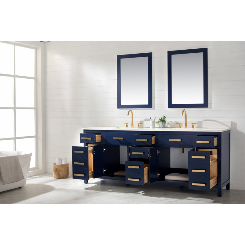 Breakwater Bay Oberlander 84'' Free Standing Double Bathroom Vanity